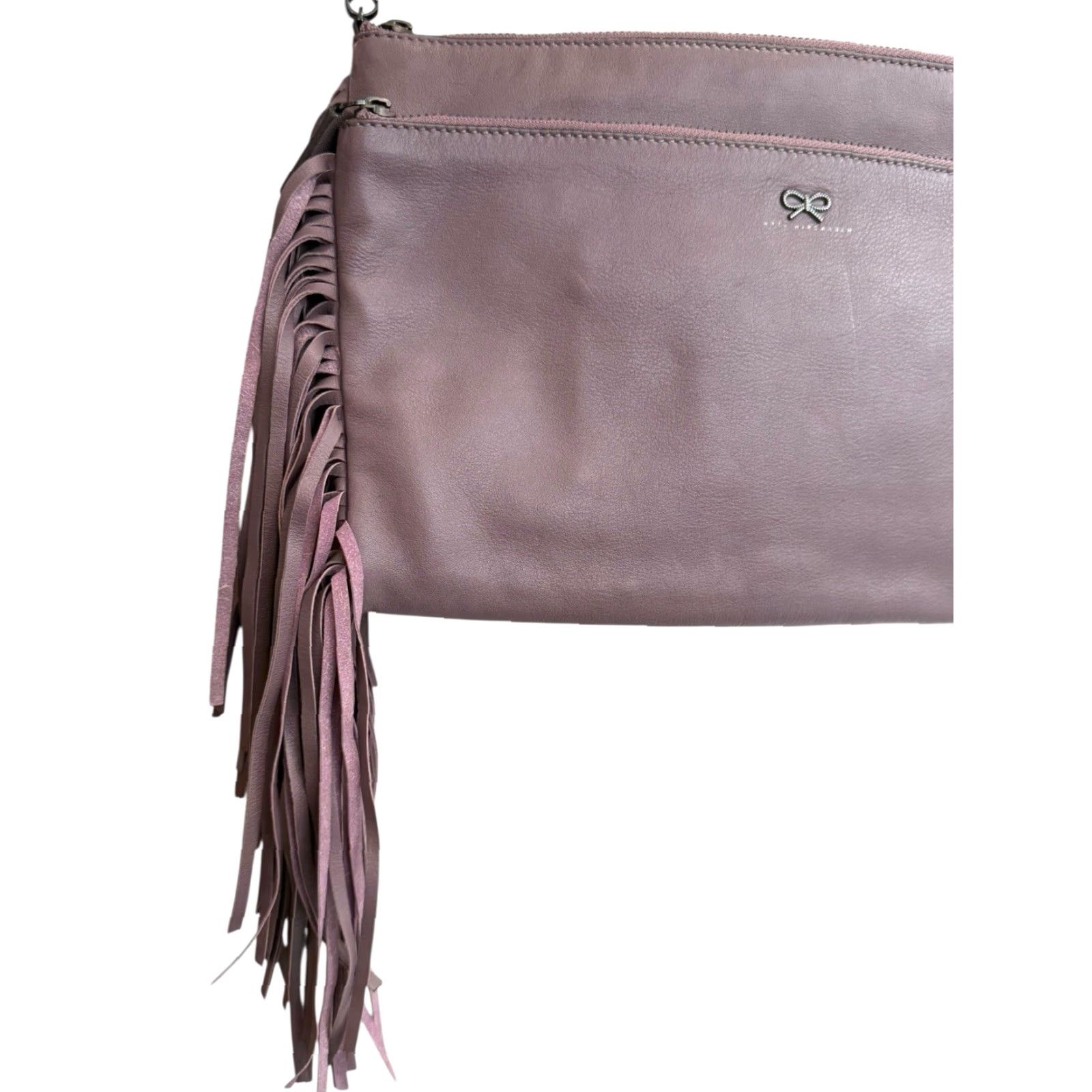 Anya Hindmarch Anya Hindmarch Newman Shoulder Bag Crossbody Palma Gray Leather Chain Strap Women Medium Womens Size ONE SIZE - 4 Thumbnail