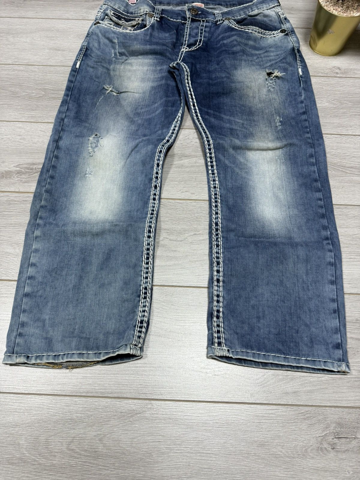 True Religion True Religion horse shoe stitched USA jackson distress jeans Size US 38 / EU 54 - 7 Thumbnail