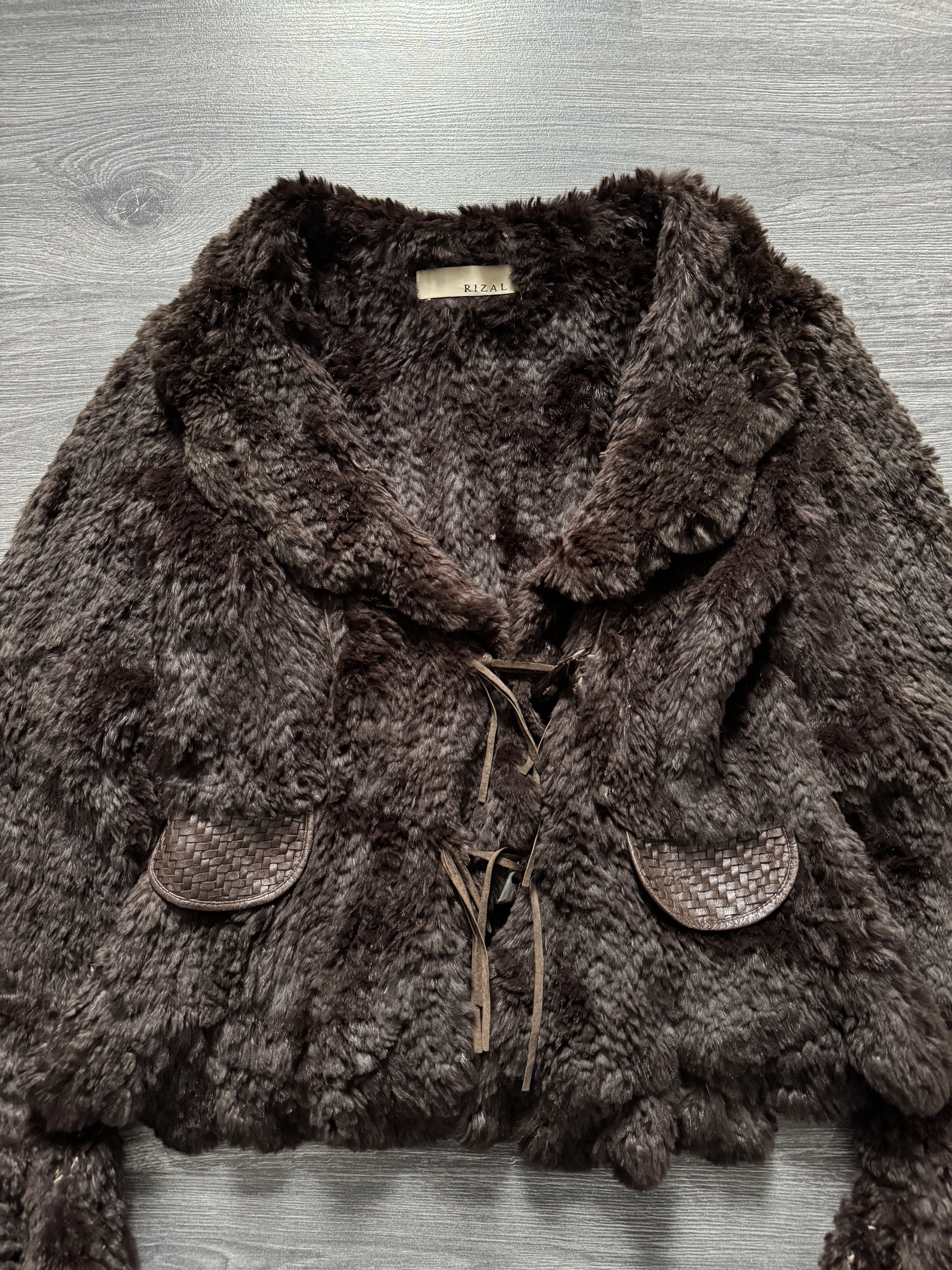 Japanese Brand Rizal Women's Real Fur and Leather Jacket Brown Luxury Coat Size M / US 6-8 / IT 42-44 - 9 Thumbnail