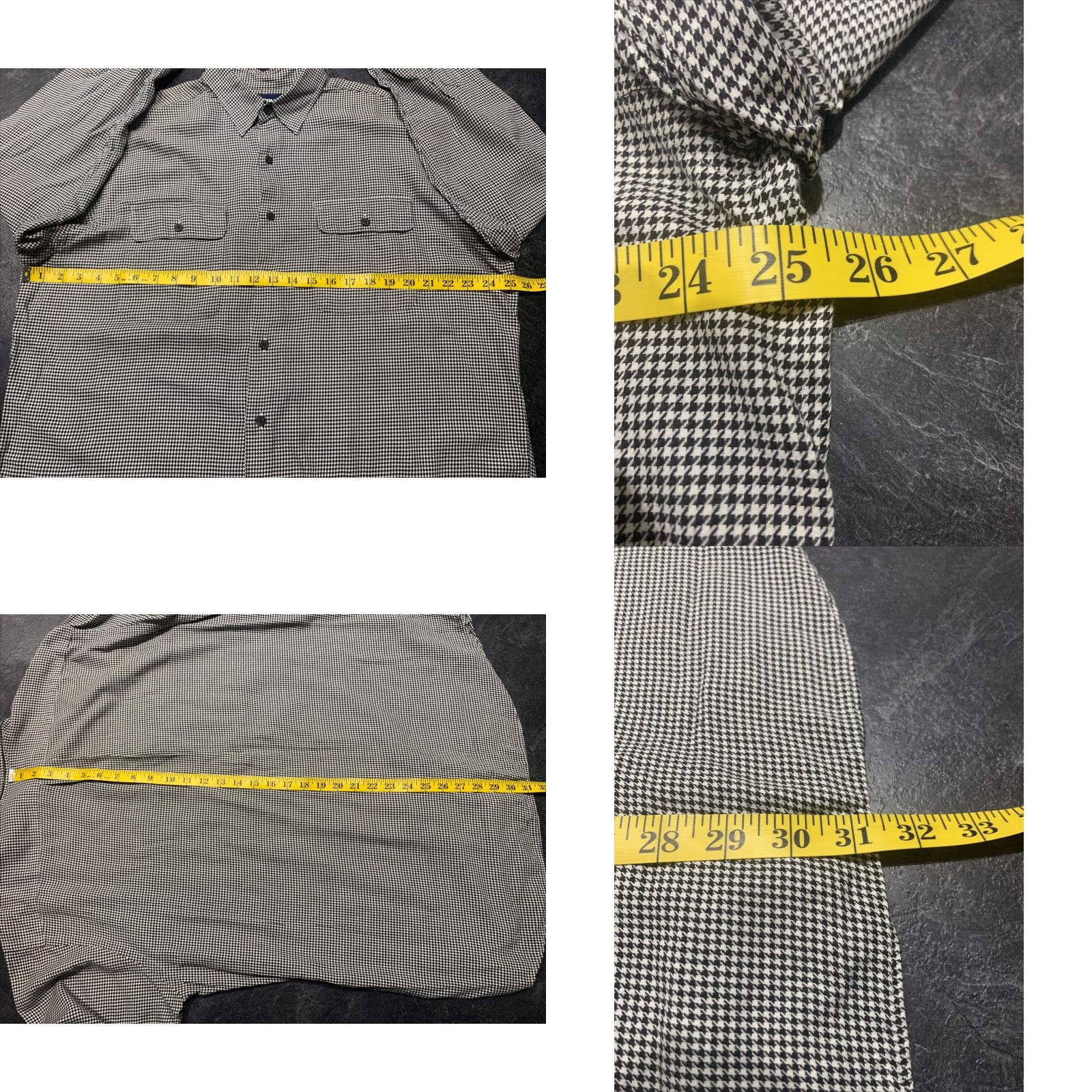 Polo Ralph Lauren Polo Ralph Lauren Button-Up Shirt Mens Large Long Sleeve Black White Houndstooth Size US L / EU 52-54 / 3 - 8 Thumbnail