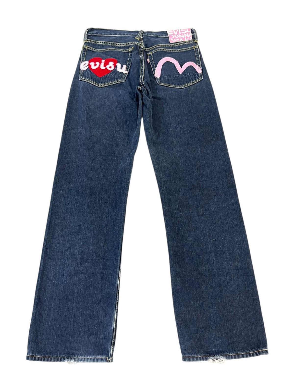 Evisu VERY RARE🔥Vintage EVISU DONNA Pink Selvedge Denim Jeans 27” Size 27" / US 4 / IT 40 - 1 Thumbnail