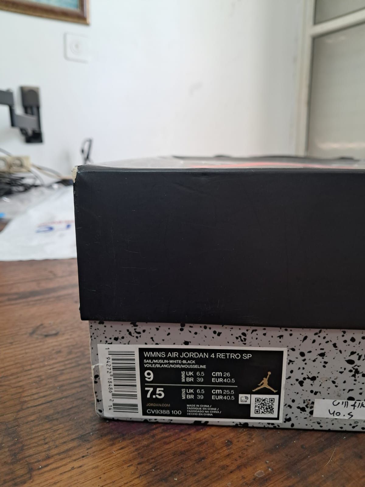 Nike JORDEN 4 OFF WHITE SAIL Size US 7.5 / EU 40-41 - 8 Thumbnail