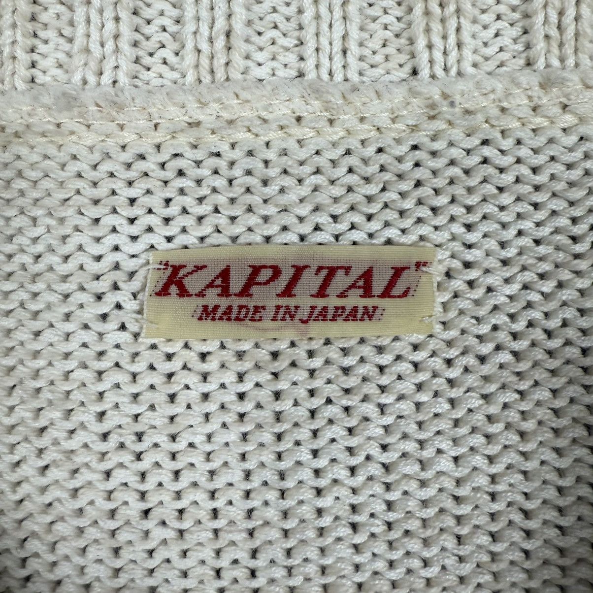 Kapital Kapital 5G Cotton Knit Hippie Sleeve Crew Sweater 'Ecru' Size US L / EU 52-54 / 3 - 4 Thumbnail