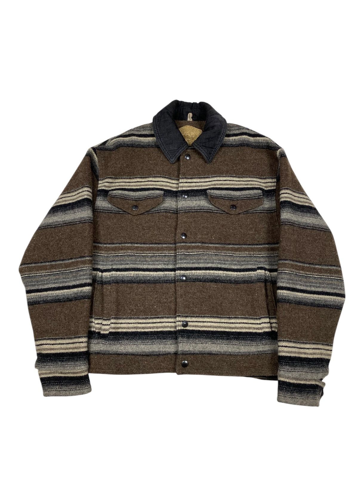 Vintage × Woolrich Woolen Mills Rare Woolrich Trucker Wool Striped Work Jacket Size US S / EU 44-46 / 1 - 8 Thumbnail