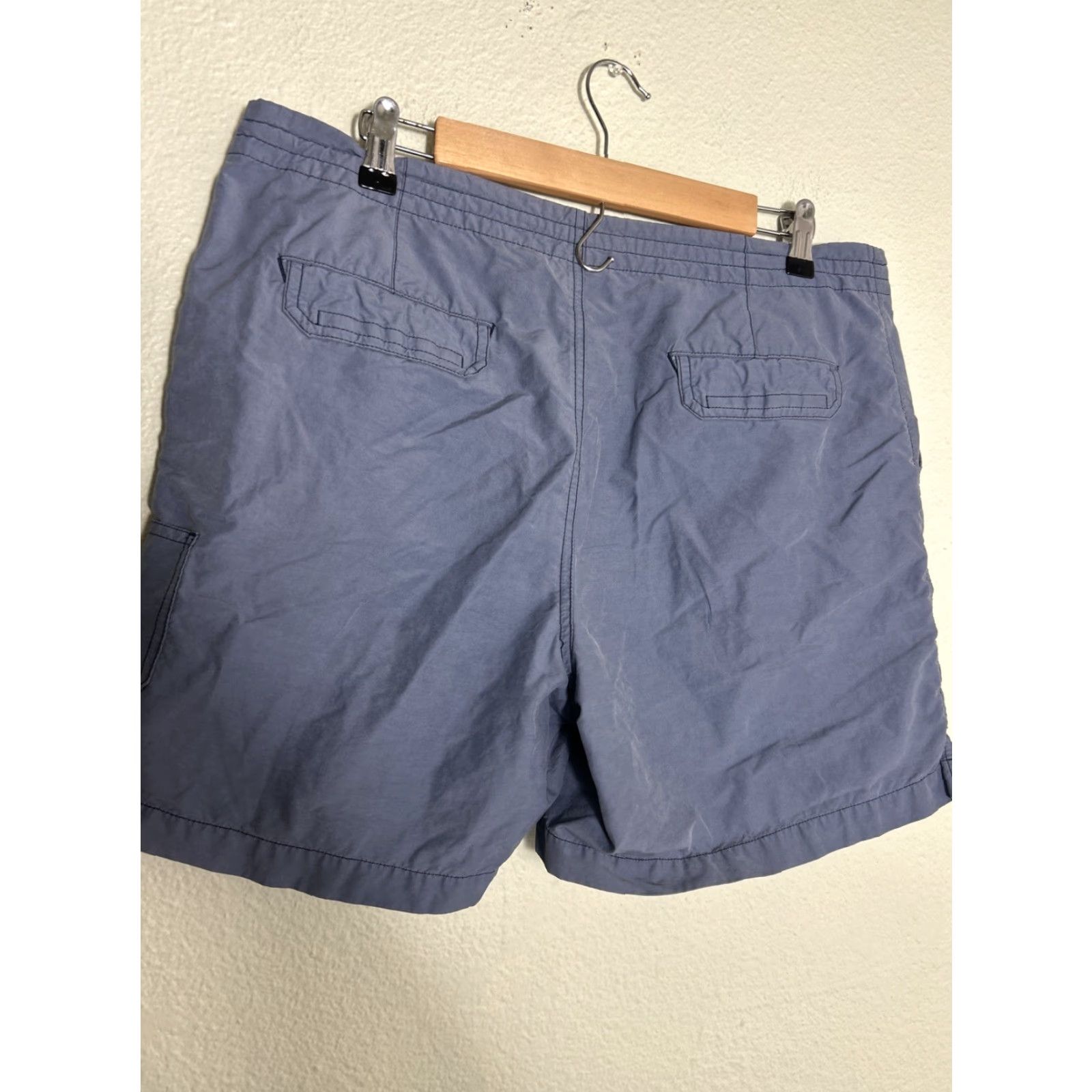 Vintage VINTAGE Columbia Womens Large Blue Shorts Cotton Nylon Drawstring 36x6 Cargo Women L Blue Cargo 36x6 Size 36" / US 14 / IT 50 - 7 Thumbnail