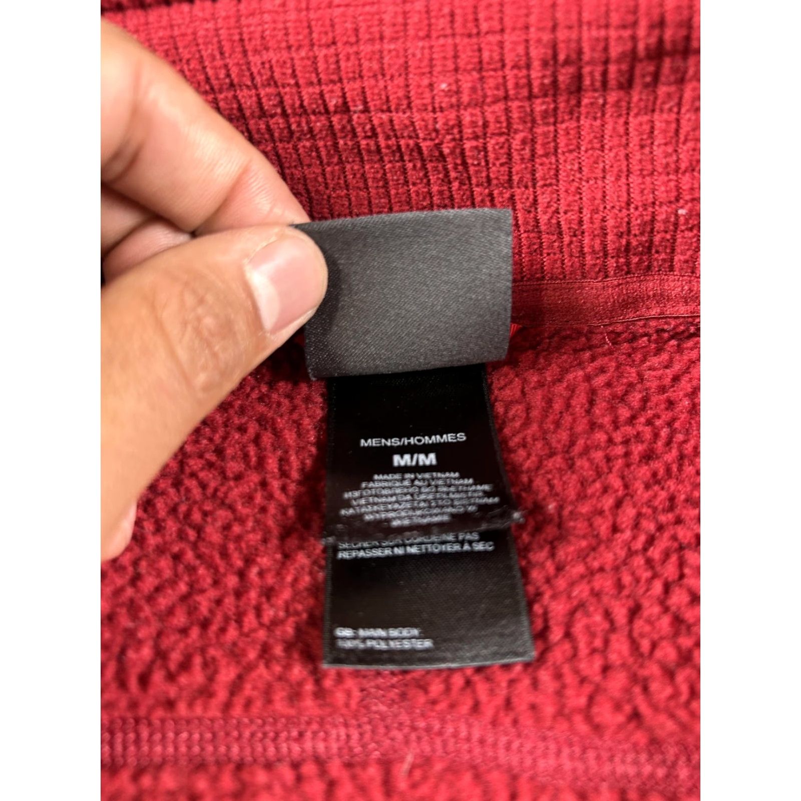 The North Face The North Face Fleece Pullover Mens M Red Quarter Zip Grid Mock Neck Pullover 1/4 Zip Hiking Size US M / EU 48-50 / 2 - 7 Thumbnail