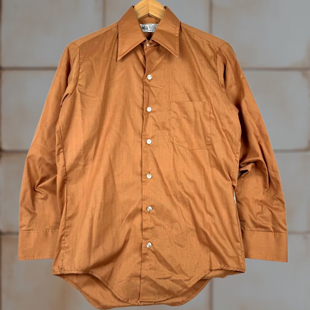 Vintage VINTAGE K Mart Western Shirt XL Men’s 14.5-32 Orange Rockabilly 1970s Long Sleeve USA Size US XL / EU 56 / 4 - 1 Thumbnail