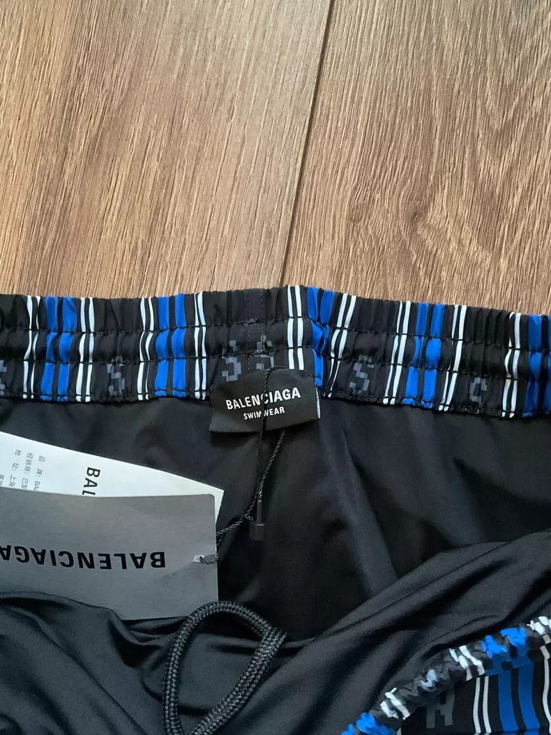 Balenciaga Balenciaga Men's Printed Striped Shorts-2505 Size US 32 / EU 48 - 6 Thumbnail