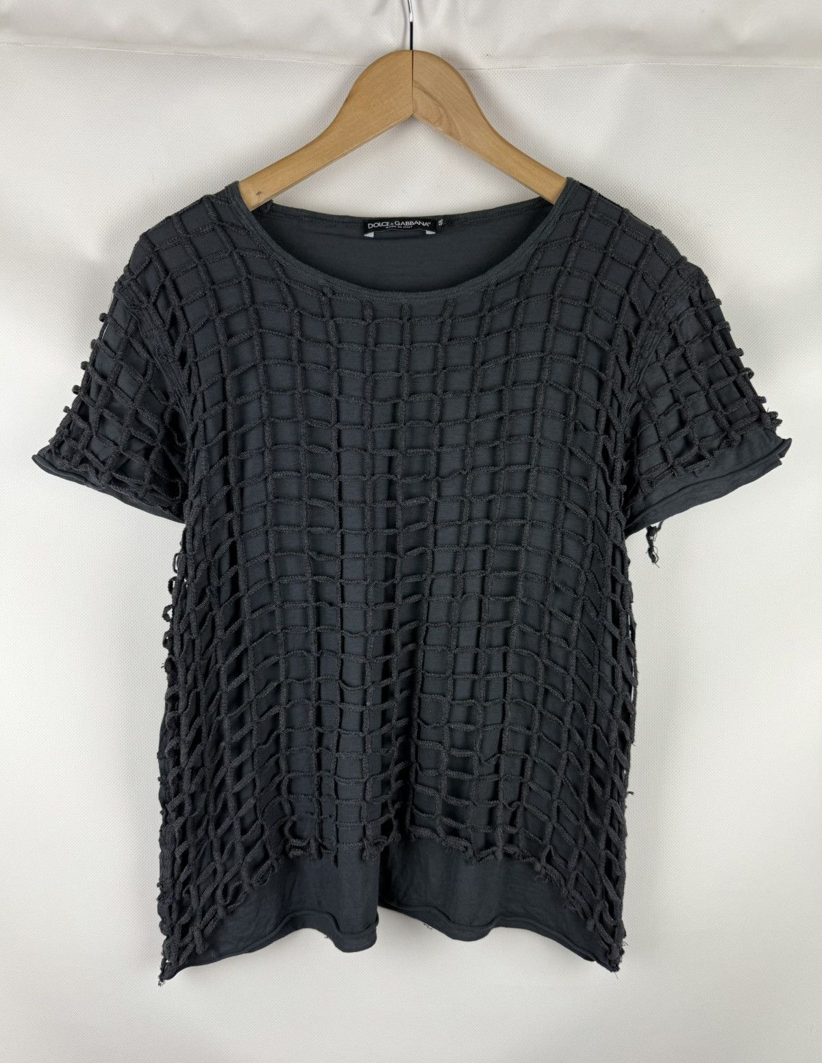 Dolce & Gabbana Dolce & Gabbana SS12 Runaway Sniper Grid Net Layered T Shirt Size US M / EU 48-50 / 2 - 1 Thumbnail