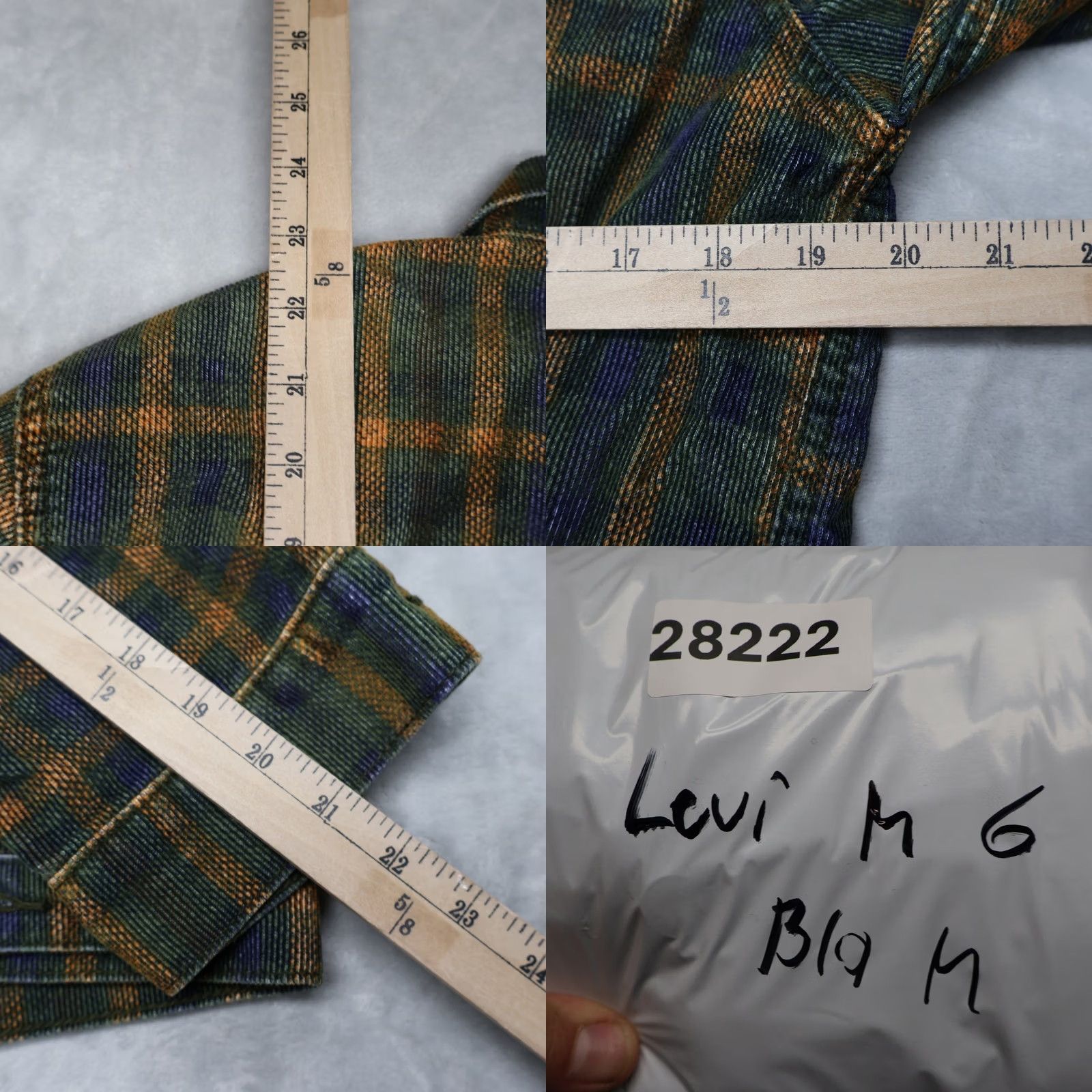 Levi's VINTAGE Levis Jacket Mens Small Black Plaid Corduroy Trucker Button Front Streetwear Size US S / EU 44-46 / 1 - 9 Thumbnail
