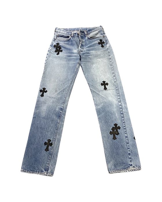 Chrome Hearts Jeans Levi's Multicolor Cross Patch Denim