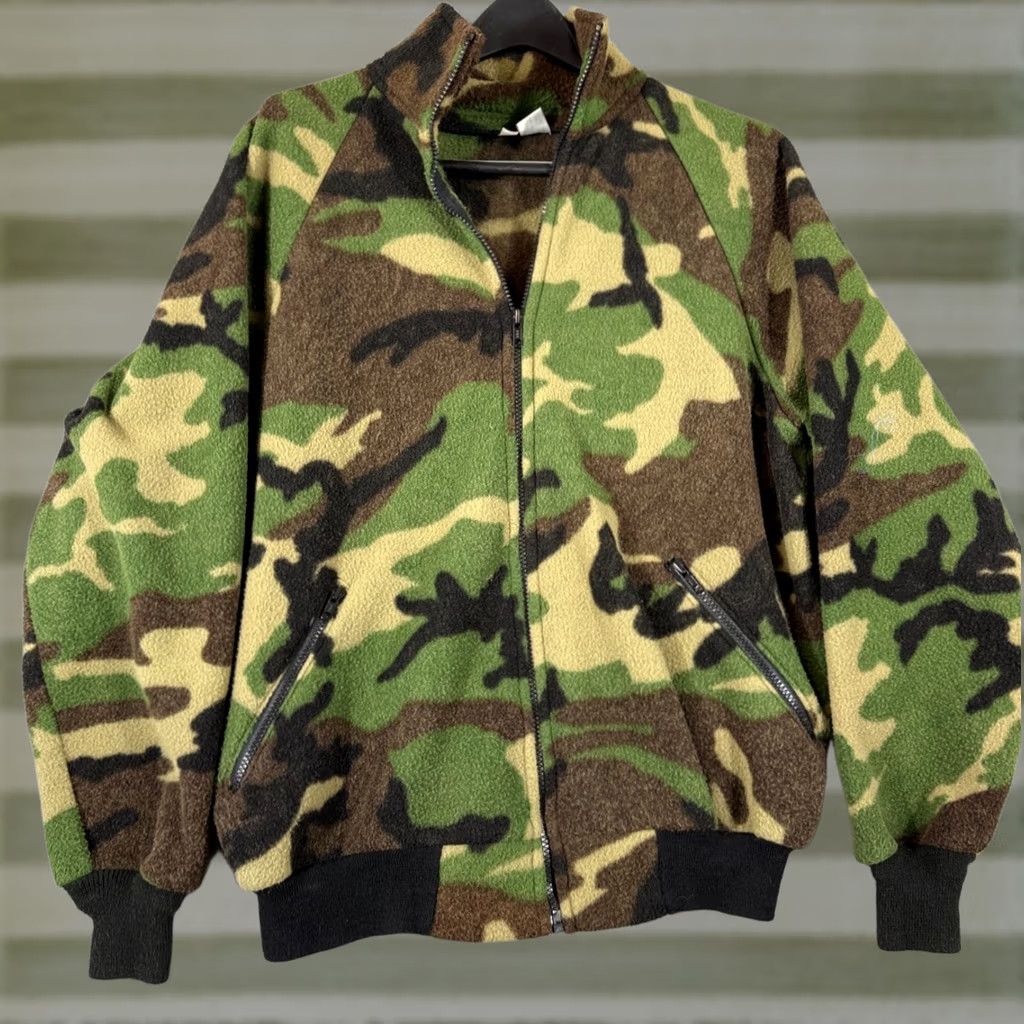 Rails Famous Trails Fleece Jacket Mens L Green Brown Camo Full Zip USA Made Vintage Size US L / EU 52-54 / 3 - 1 Thumbnail