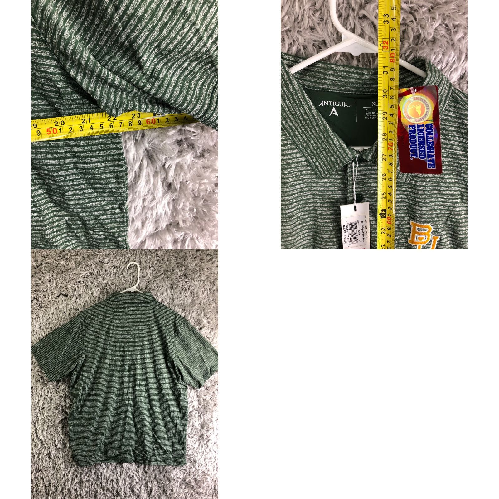 Vintage Antigua Boston University Polo Shirt Mens XL Green Short Sleeve Pullover Shirt Size US XL / EU 56 / 4 - 8 Thumbnail