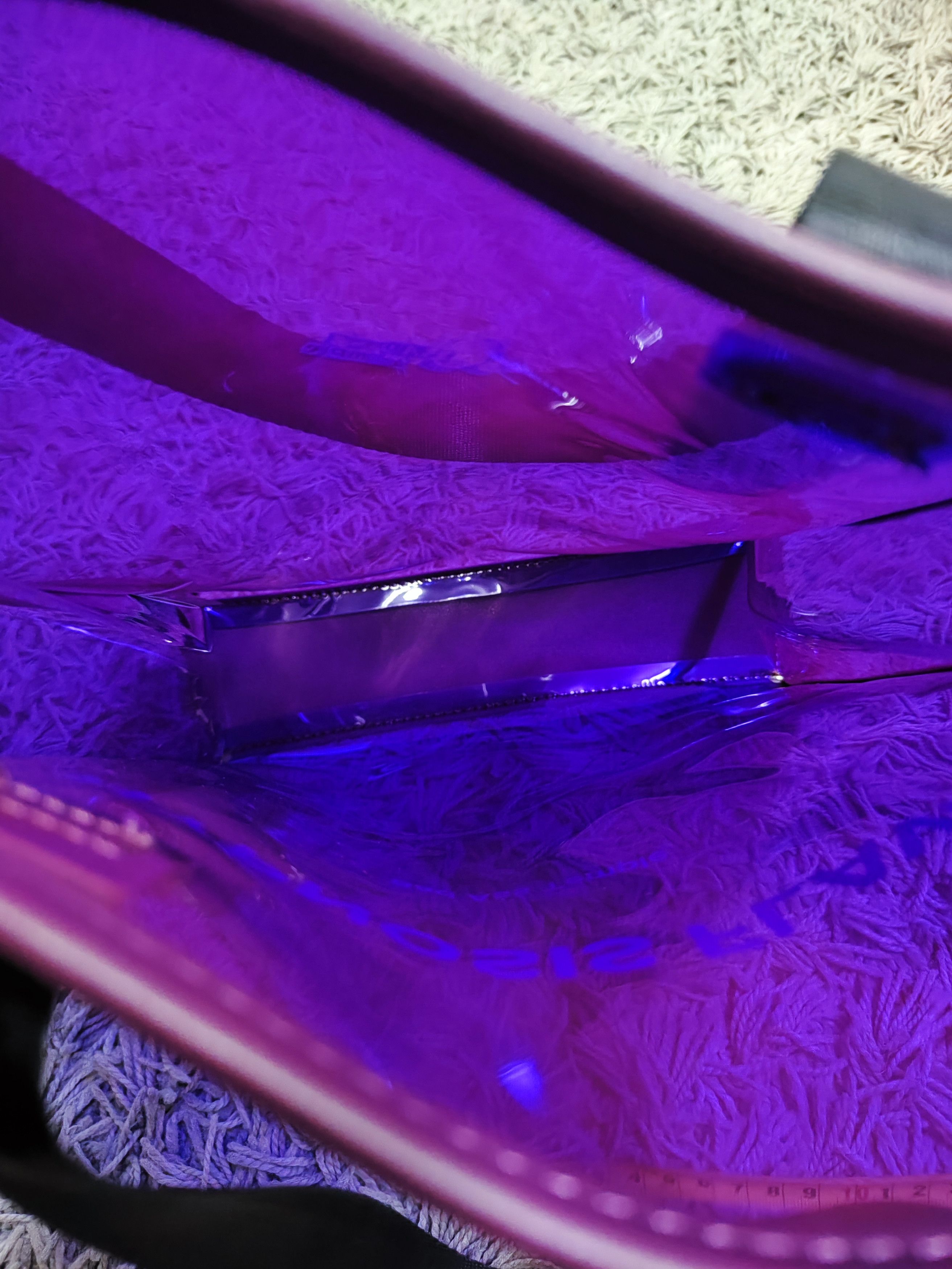 Japanese Brand Cyberpunk Purple Neon Translucent Bag Size ONE SIZE - 4 Thumbnail