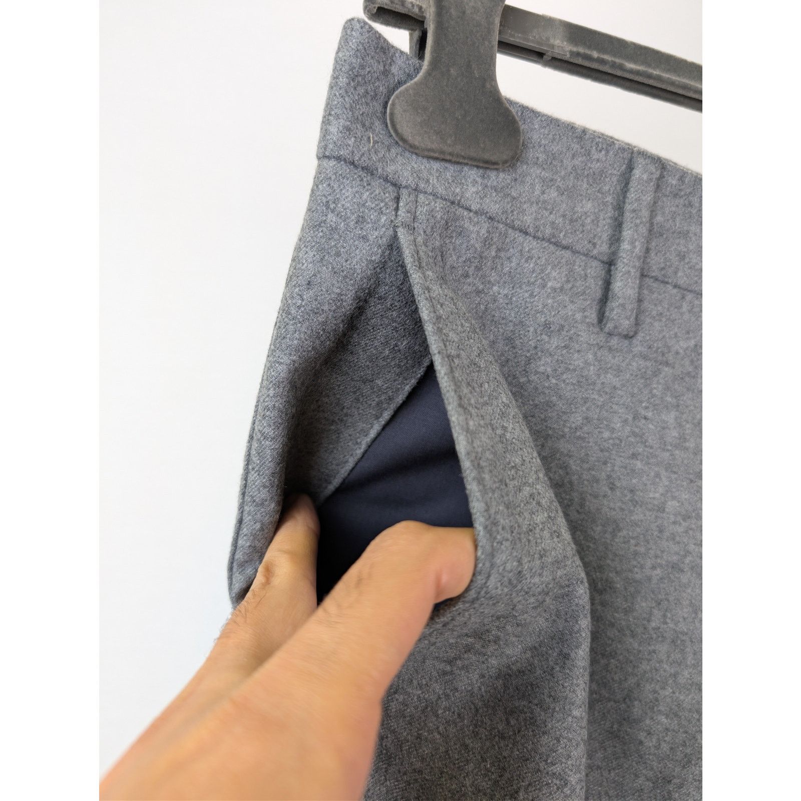 Acne Studios o1rshd1 Pro Flannel PAW16 Trouser Causal Pants in Light Grey Size US 34 / EU 50 - 7 Thumbnail