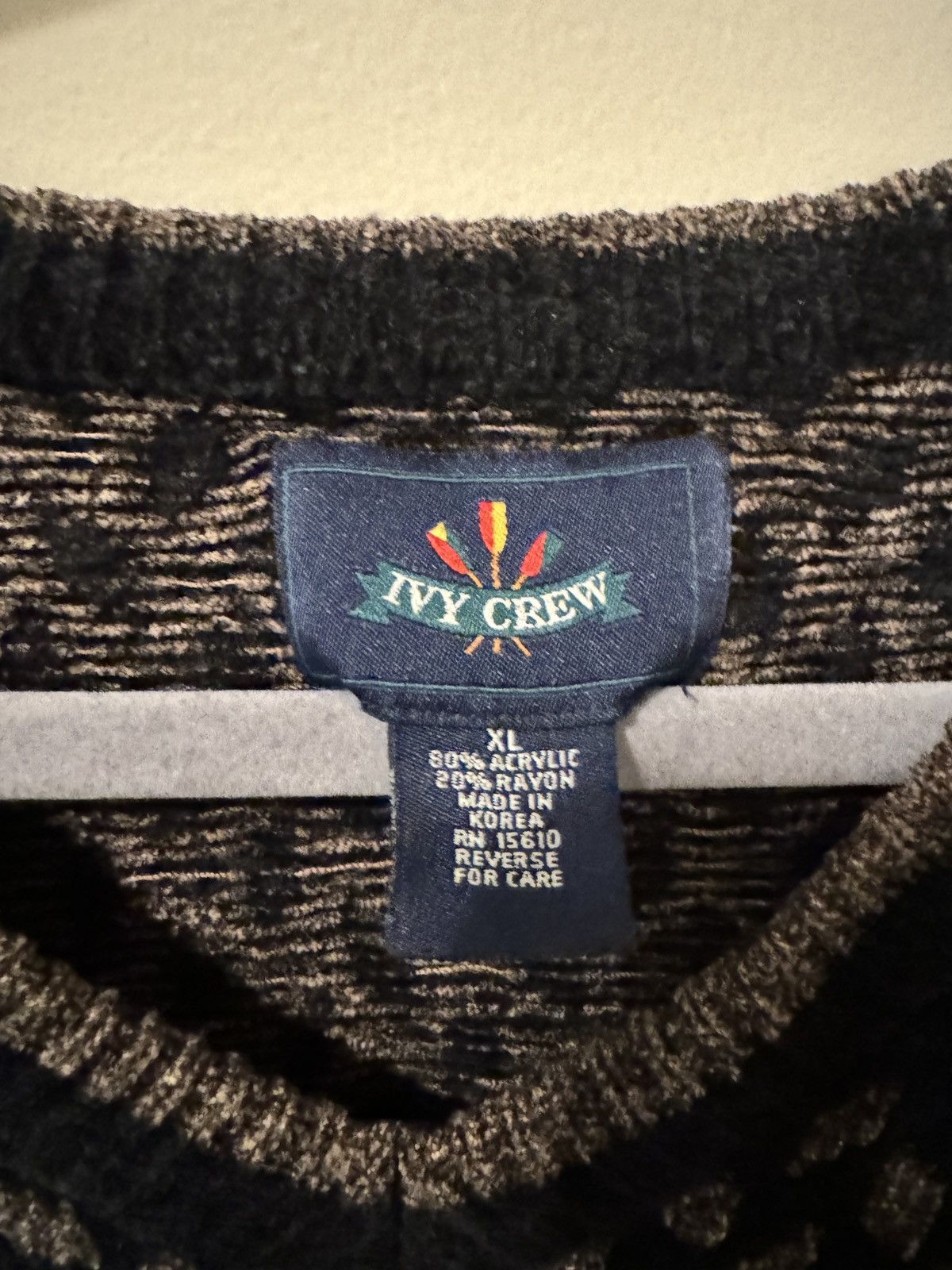 Ivy Crew Ivy Crew Black/Brown patterned sweater Size US XL / EU 56 / 4 - 2 Thumbnail