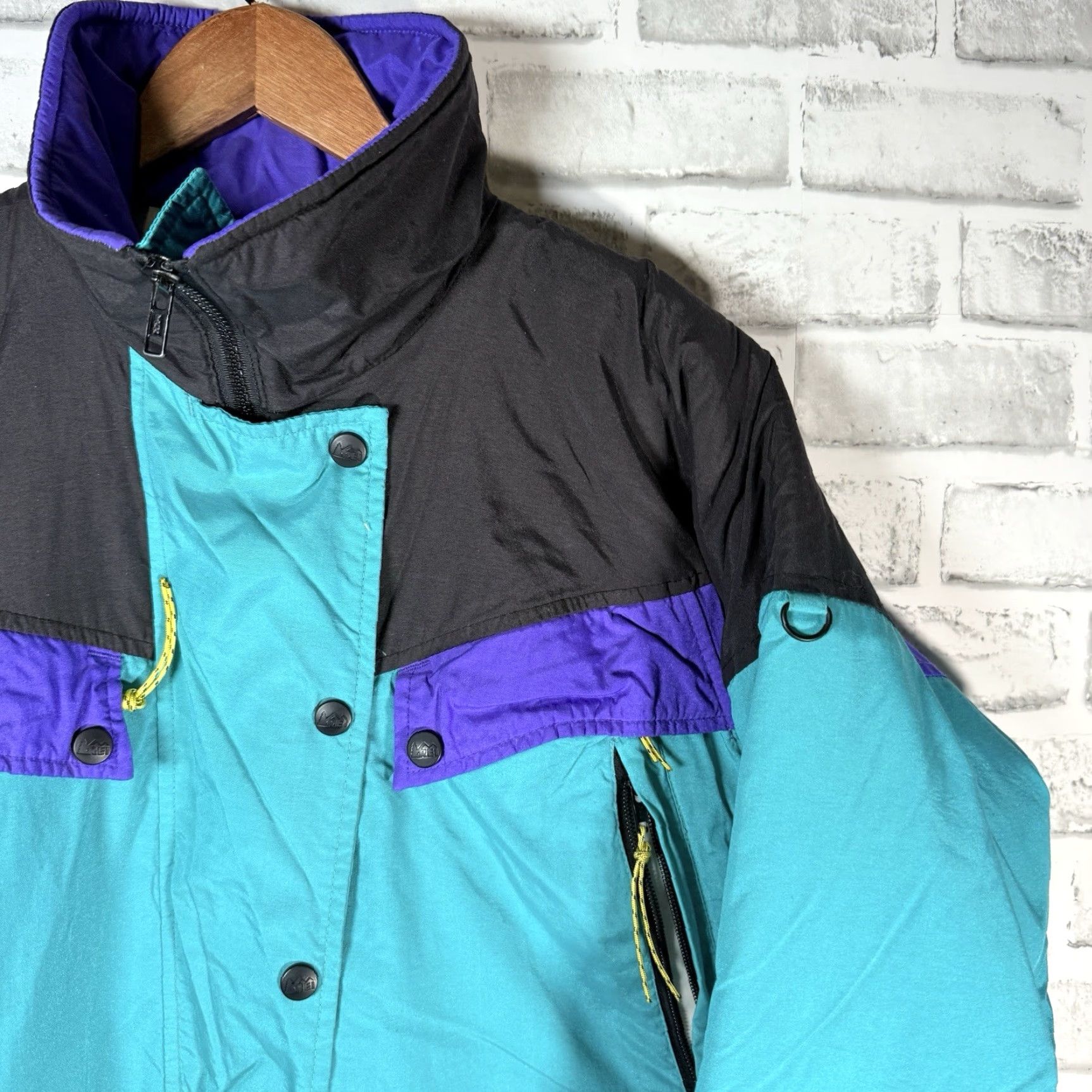 Vintage VTG REI Blue Full Zip Snow Ski Jacket Womens Size 8 Size M / US 6-8 / IT 42-44 - 2 Thumbnail