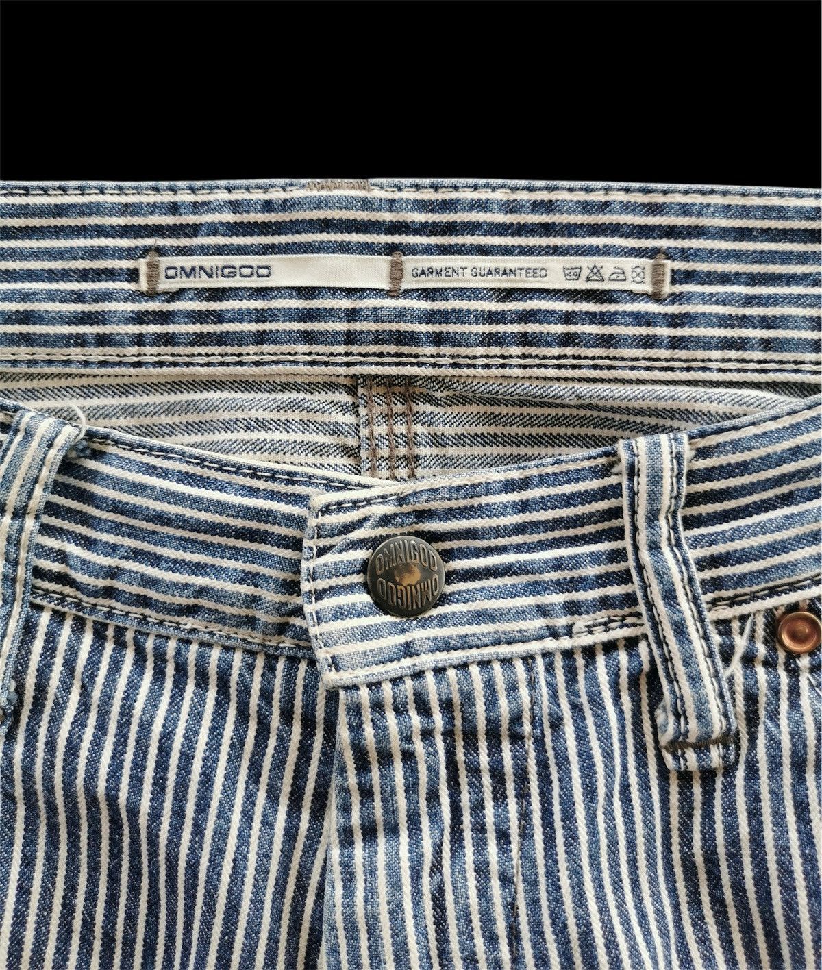OMNIGOD Omnigod Japan Hickory Tapered Denim Ankle Jeans Size US 30 / EU 46 - 8 Thumbnail