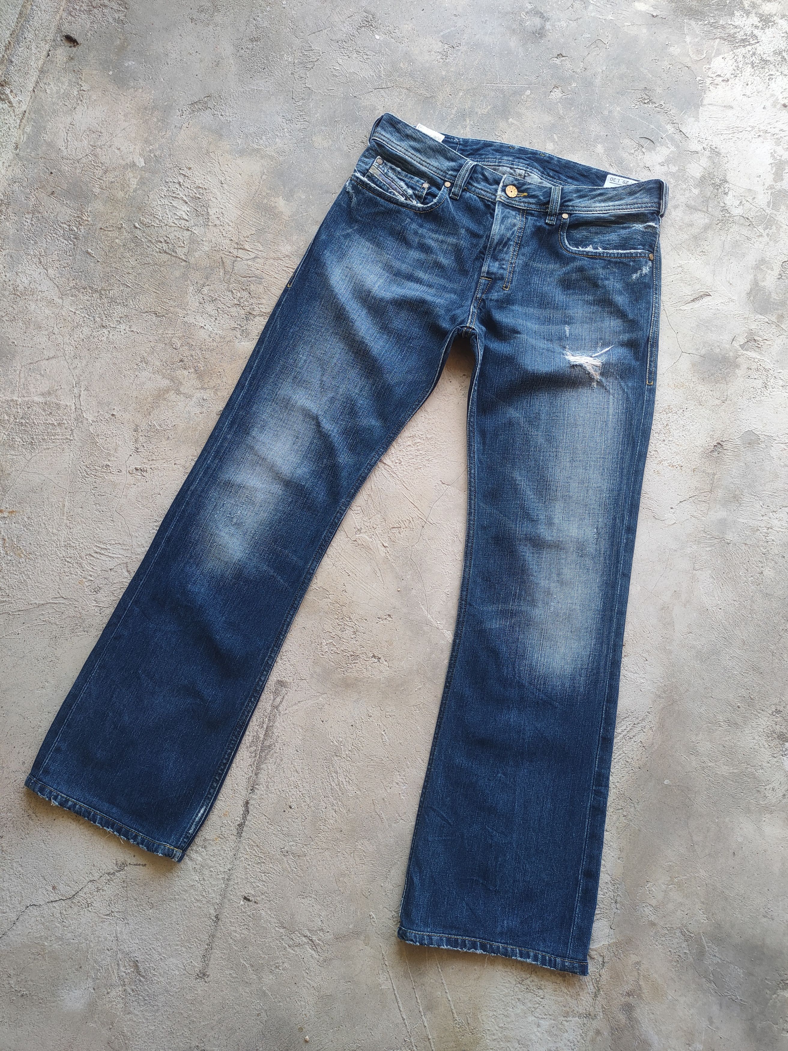 Diesel W30 VINTAGE DIESEL FLARE DISTRESSED JEAN PANTS Size US 30 / EU 46 - 2 Thumbnail