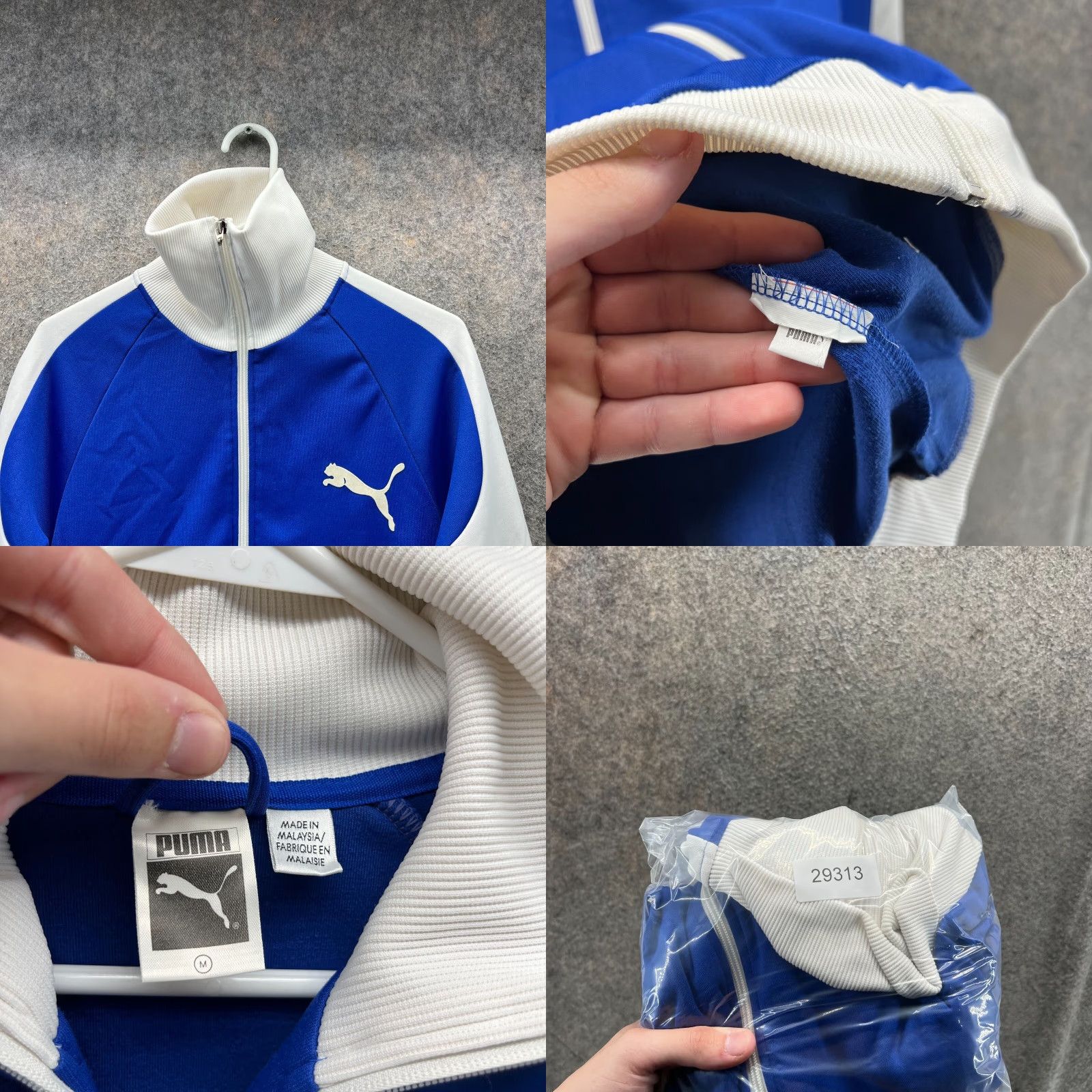 Puma VINTAGE Puma Track Jacket Women Medium Blue Full Zip High Neck Windbreaker Logo Style Track Jacket Womens M Blue Athletic Size M / US 6-8 / IT 42-44 - 8 Thumbnail