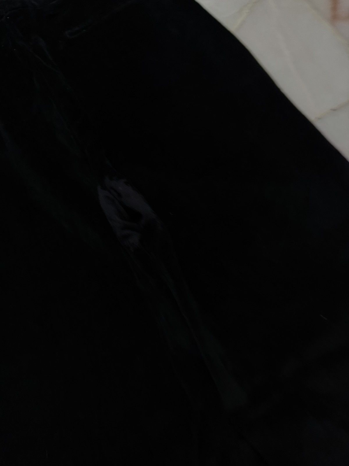 Vintage WIDE💥VINTAGE 1990s YVES SAINT LAURENT SPORTWEAR VELVET BLACK Size US 31 - 12 Thumbnail