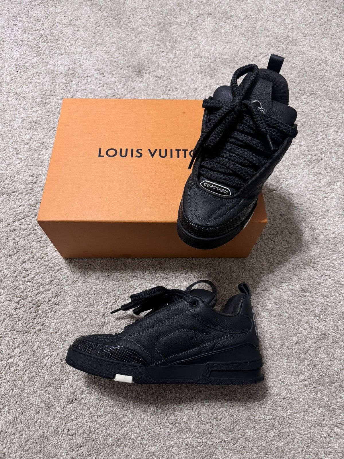 Louis Vuitton BLACK LV SKATE SNEAKER Size US 8 / EU 41 - 3 Thumbnail