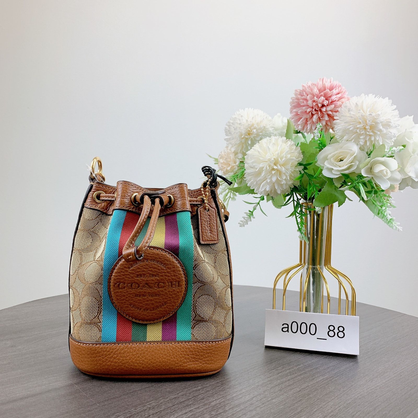 Coach Coach CC318 Mini Dempsey Bucket Bag In Signature Jacquard Size ONE SIZE - 2 Thumbnail