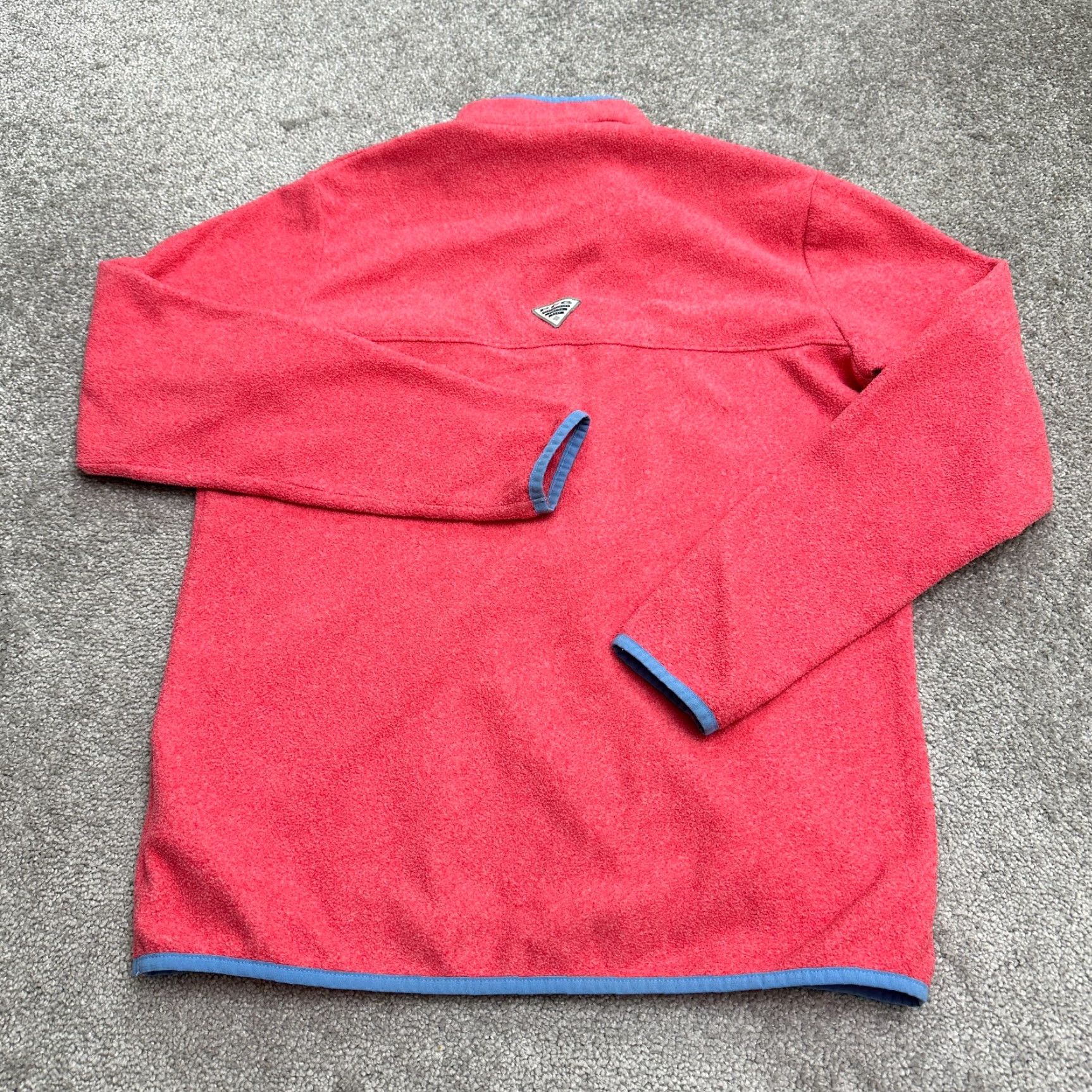 Vintage Columbia PFG Fire Side II Fleece Jacket Women Large Orange Blue Snap Pullover Size L / US 10 / IT 46 - 2 Thumbnail