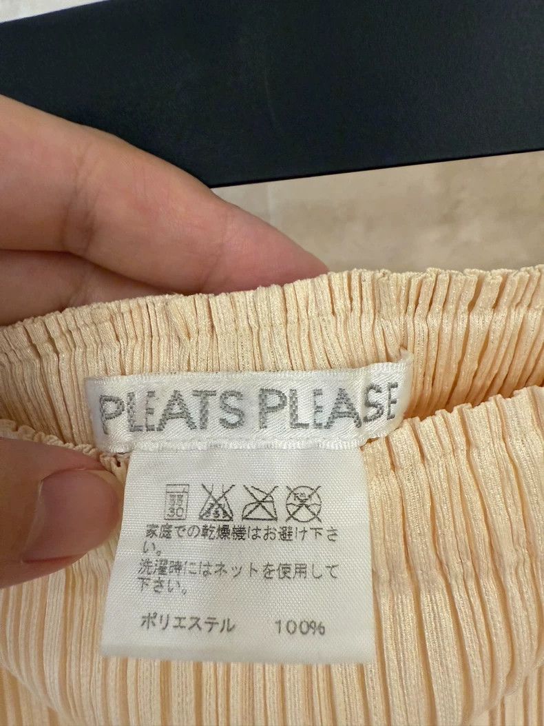 Issey Miyake Issey Miyake size:3 Beige pleated skirt Size 31" - 3 Thumbnail