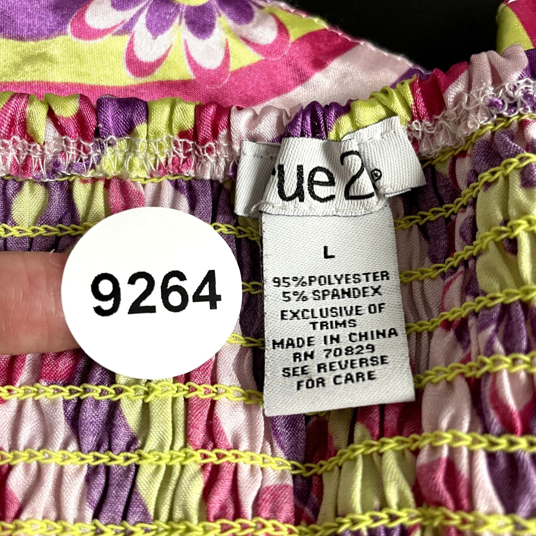 Vintage VINTAGE Y2K Halter Crop Top Large Floral Satin Groovy Psychedelic Rave Festival Shirt Size L / US 10 / IT 46 - 6 Thumbnail