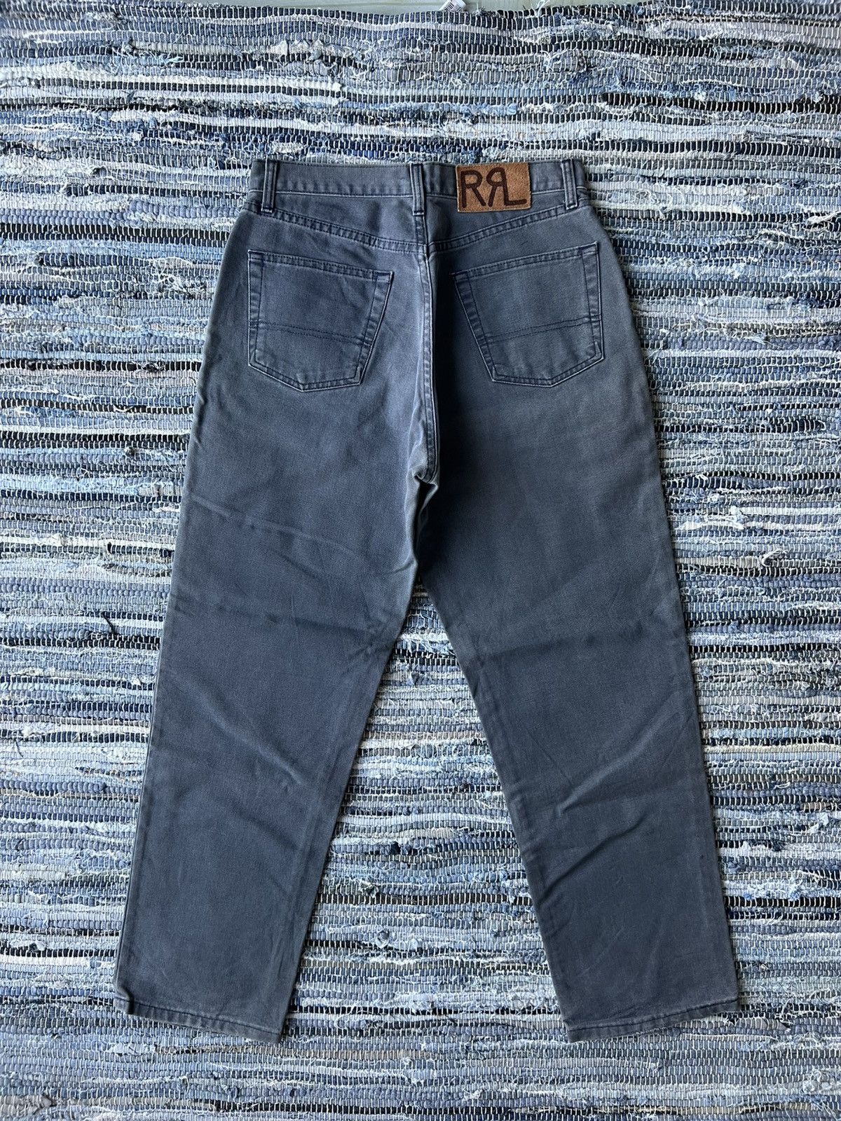 Vintage RRL Double RL Faded Black Duck Canvas Denim Jeans
