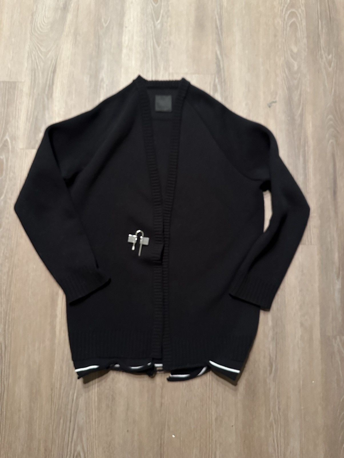 image of Givenchy Lock Cardigan in Black, Men's (Size Medium)