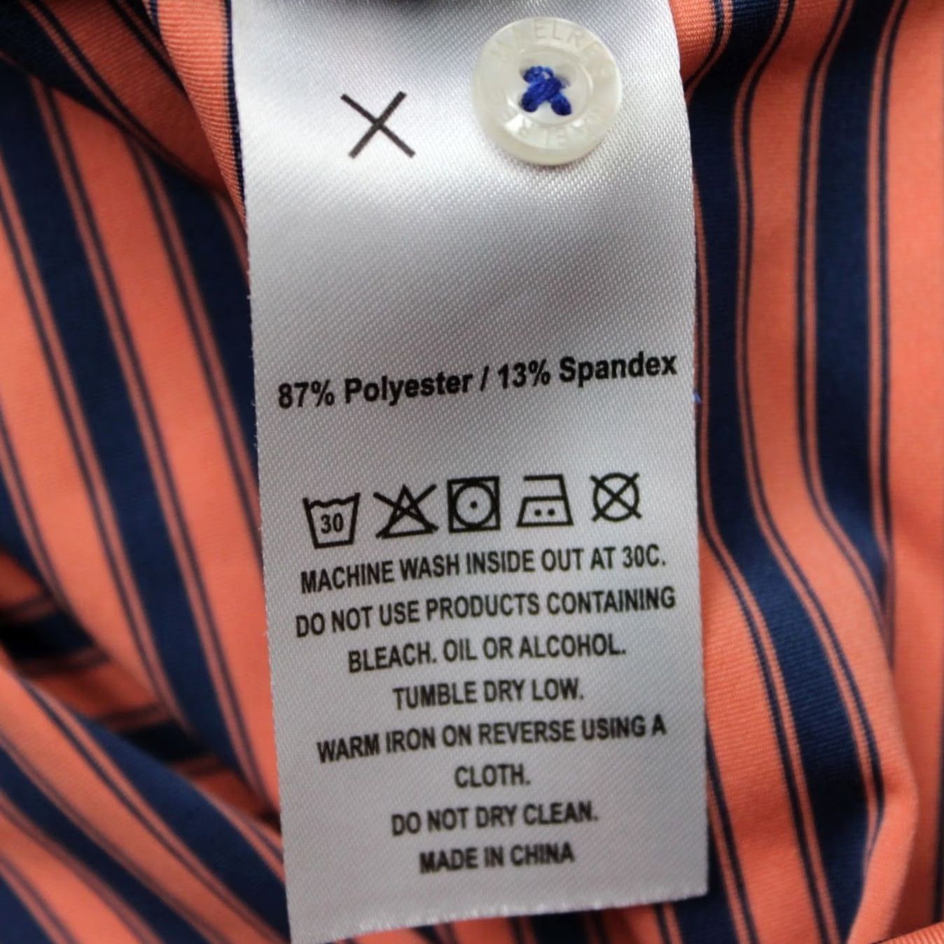 Vintage Maelreg Polo Shirt Men 2XL Orange/Blue Striped Short Sleeve Golf Performance Shirt Men 2XL XXL Size US XXL / EU 58 / 5 - 7 Thumbnail