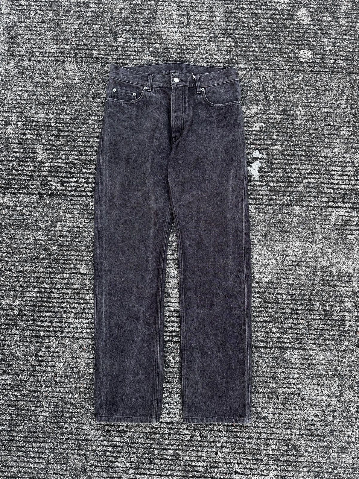 Helmut Lang Helmut Lang Dark Grey Classic Raw Denim Size US 31 - 1 Thumbnail