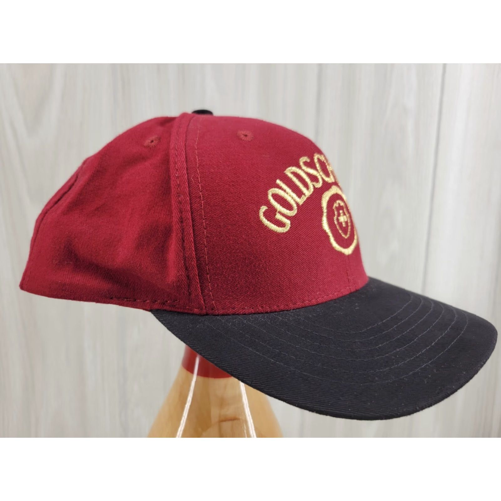 Vintage VINTAGE 90s Goldschlager Snapback Hat Cap Liquor Bar Promo Embroidered Red Black Adjustable Unisex Adults Cotton Canvas Baseball Cap Fans Mens Womens Size ONE SIZE - 4 Thumbnail