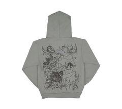 Official Revenge X Juice Wrld "Outline Sketch" HOODIE Black / Red  New Size LARGE