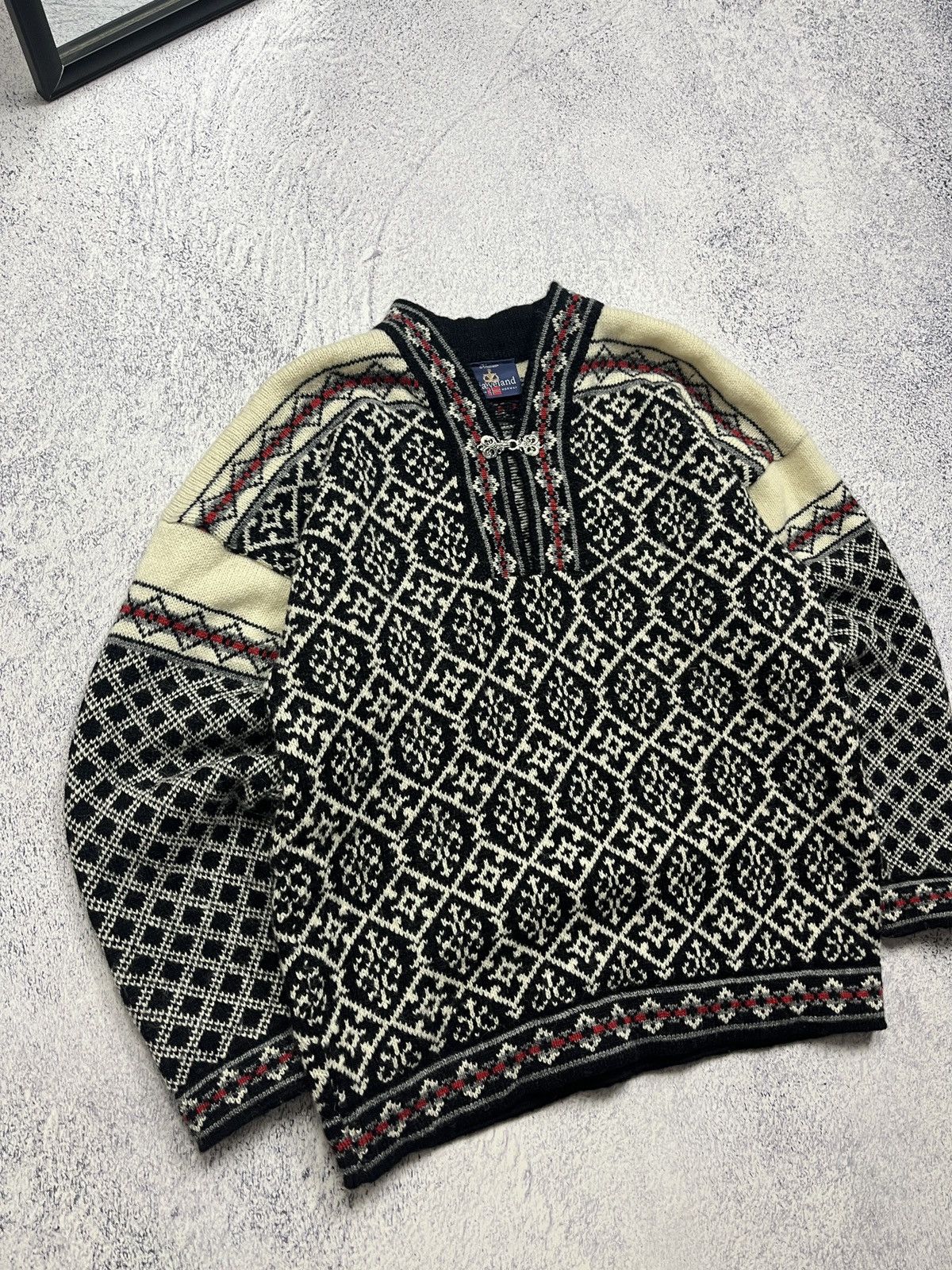 Vintage Vintage Skjaeveland Norway Cardigan Wool Sweater Metal Clips Size US M / EU 48-50 / 2 - 4 Thumbnail