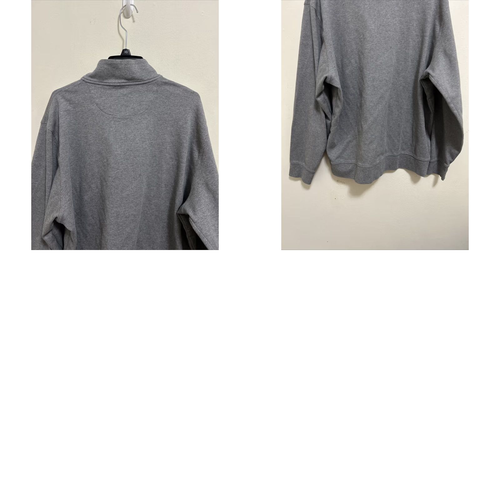 Vineyard Vines Vineyard Vines Mens Sweater Gray 1/4 Zip Pullover Large L Cotton Jersey Collared Long Sleeve Knit Pullover Mens Regular Fit Size US L / EU 52-54 / 3 - 8 Thumbnail