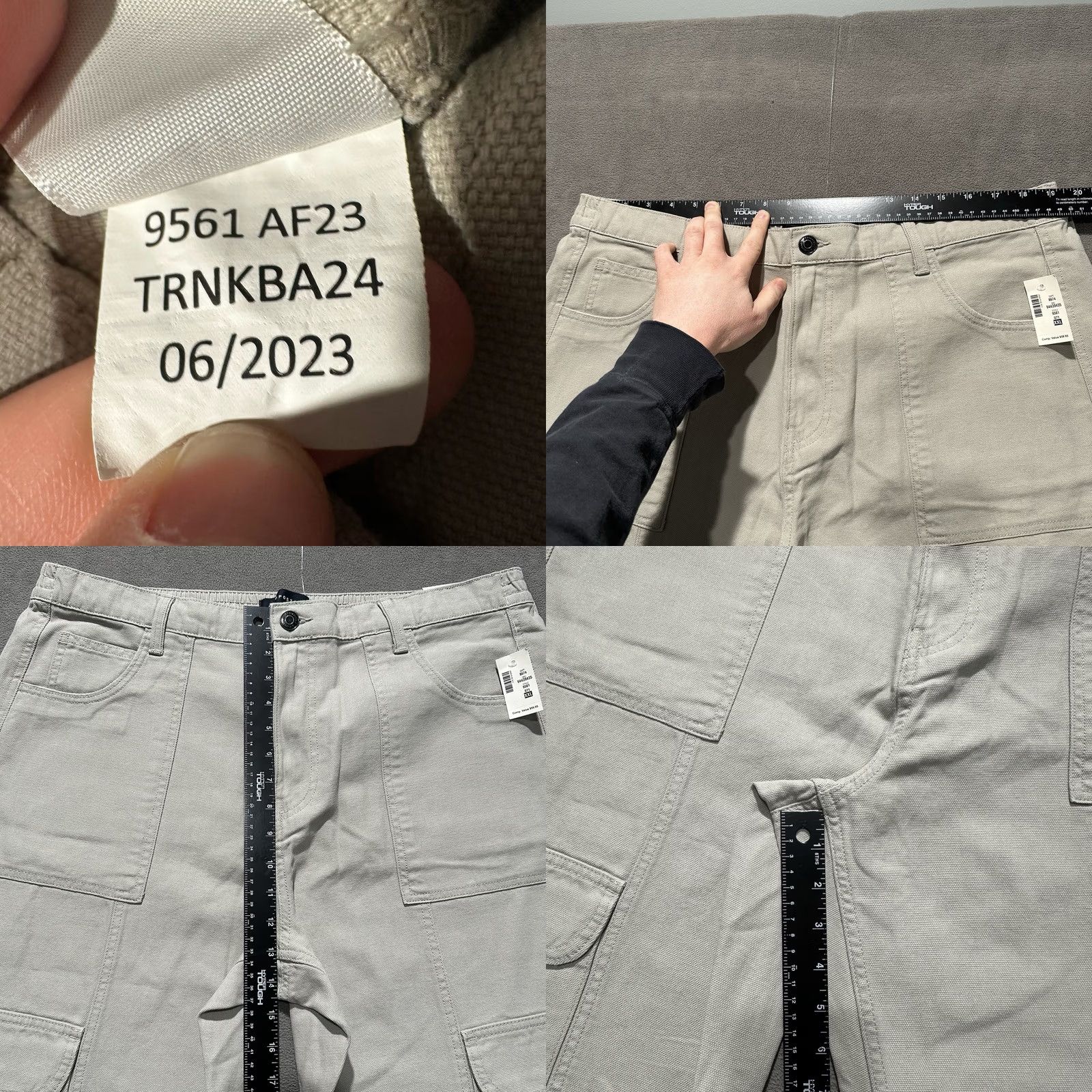 Aeropostale Aeropostale Pants Womens 2XL Beige Mid Rise Utility Cargo Pocket Wide Leg Size 28" / US 6 / IT 42 - 9 Thumbnail