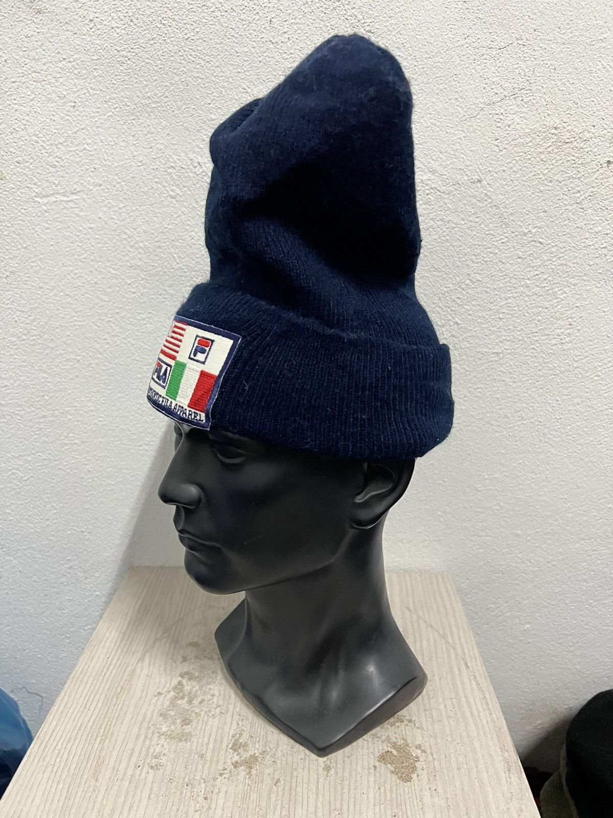Fila Vintage Fila Big Logo Beanie Hat Size ONE SIZE - 3 Thumbnail