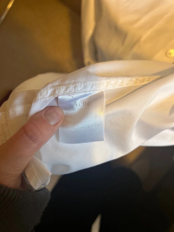Acne Studios White shirt with black piping Size US S / EU 44-46 / 1 - 4 Thumbnail