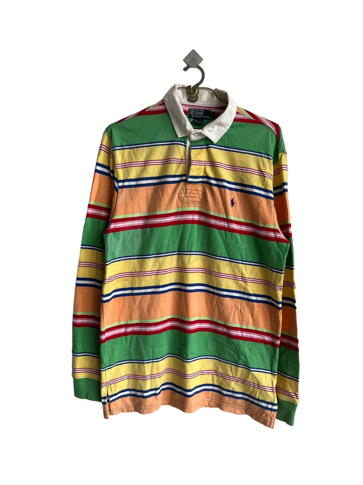 Polo Ralph Lauren Y2K Polo Ralph Lauren Beautiful Striped Colorway Rugby Shirt Size US L / EU 52-54 / 3 - 2 Thumbnail