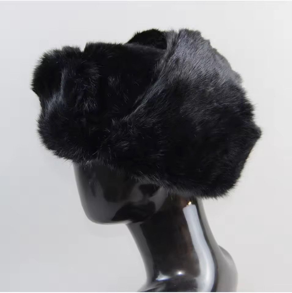 Japanese Brand Rabbit Fur Earflap Trapper Russian Cap SIze S Size ONE SIZE - 6 Thumbnail