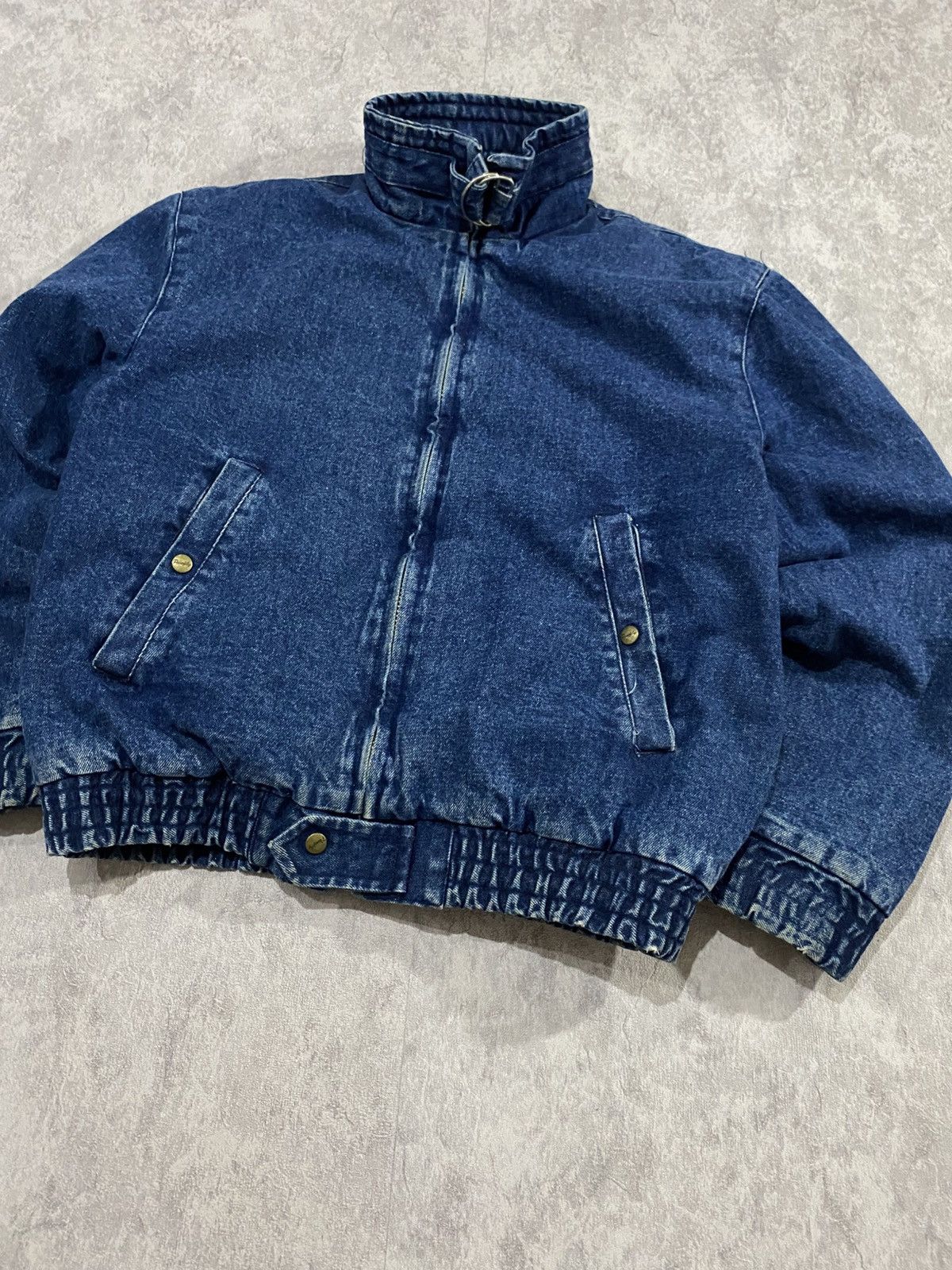 Vintage Vintage USA 80s Panoply Safety Garment Denim Bomber WorkWear Size US M / EU 48-50 / 2 - 2 Thumbnail