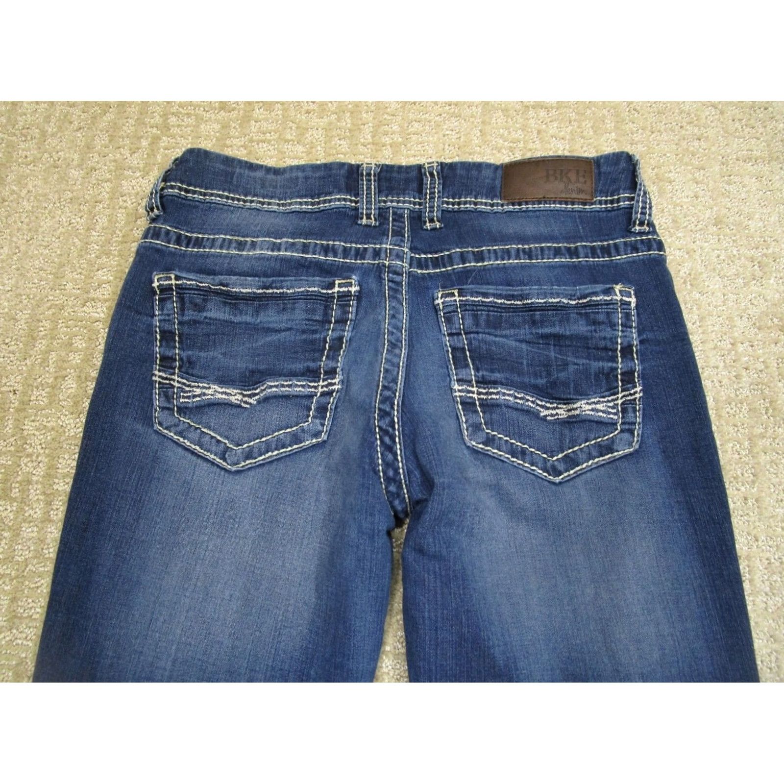 Vintage BKE Jeans Women 27 Blue Buckle Low Rise Straight Pants Denim Stretch Jeans Dark Wash Size 27" / US 4 / IT 40 - 4 Thumbnail
