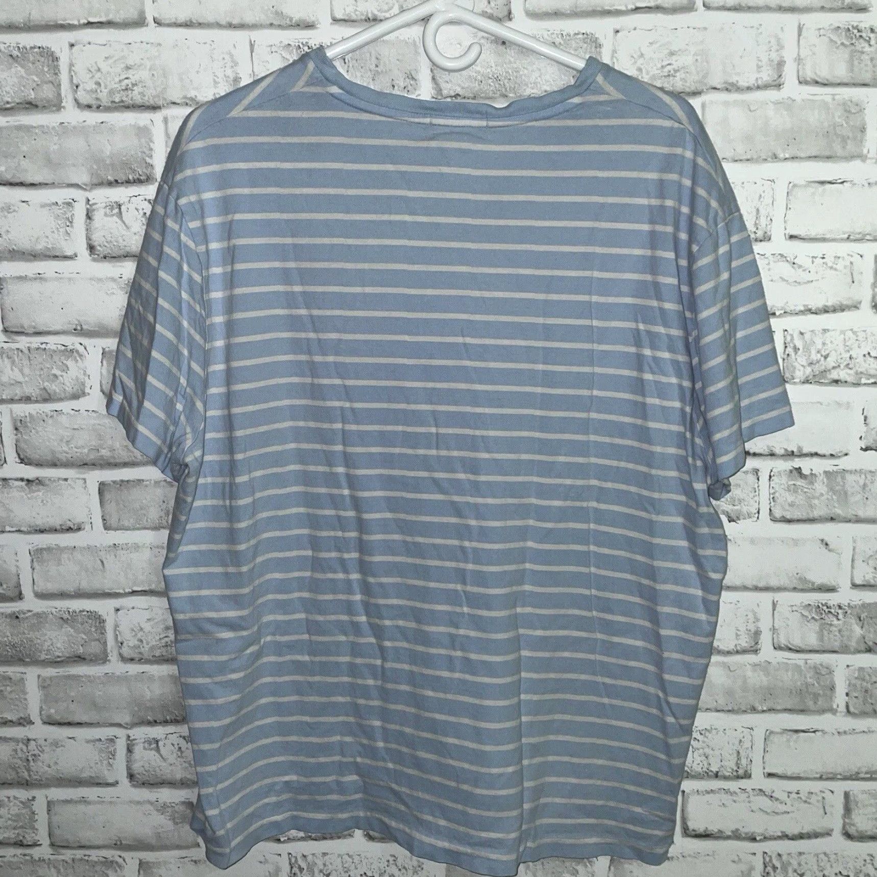 Polo Ralph Lauren Polo Ralph Lauren Classic Fit Striped V-Neck T-Shirt Mens Large Blue Size US L / EU 52-54 / 3 - 5 Thumbnail