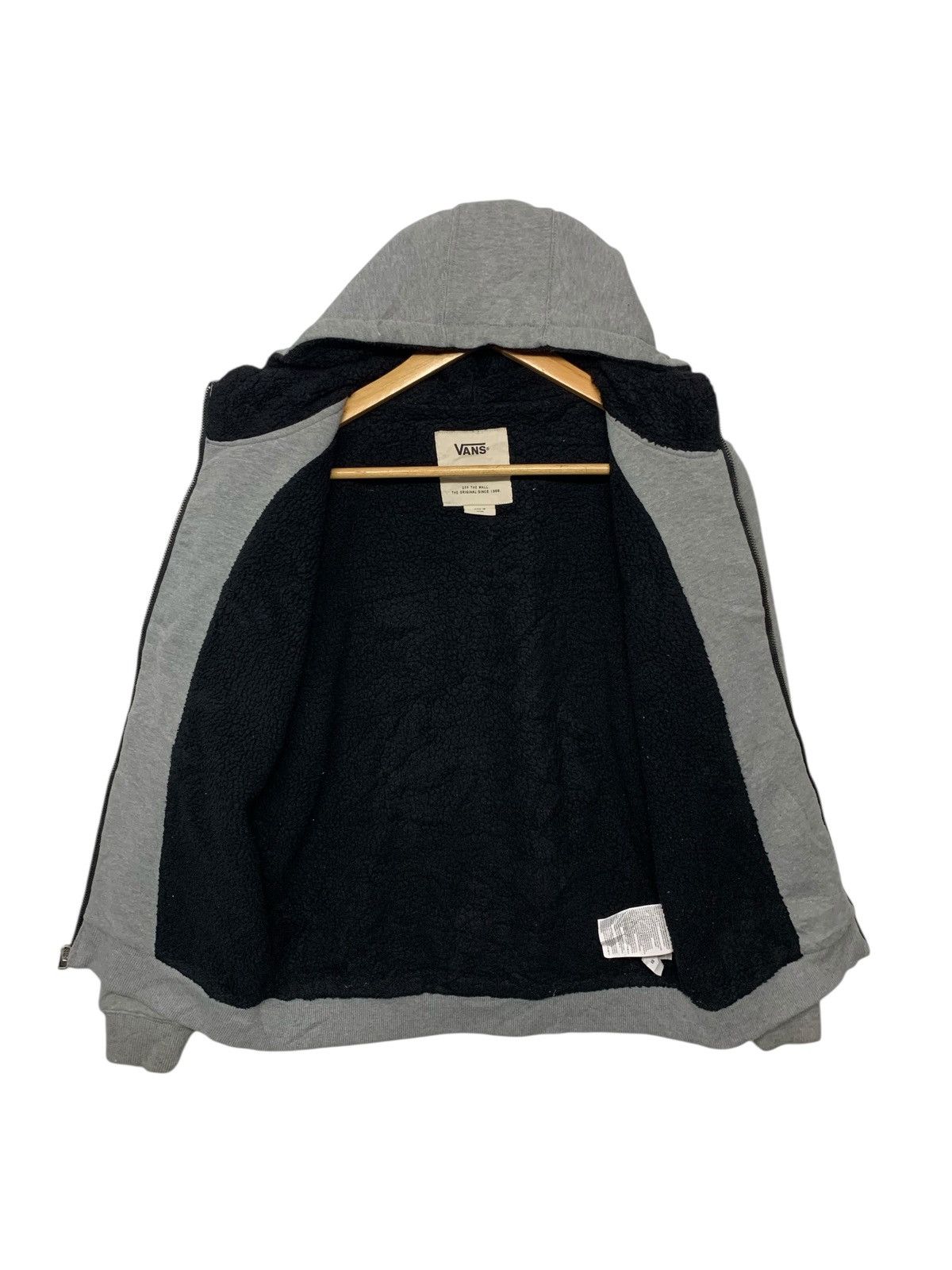 Vans Rare Vans Of The Wall Big Logo Zipper Down Hoodie Sweater Size M / US 6-8 / IT 42-44 - 3 Thumbnail