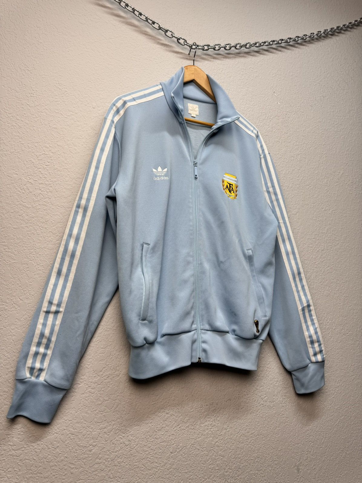 Adidas Vintage Argentina World Cup Football Jacket Soccer 2006 Size US L / EU 52-54 / 3 - 7 Thumbnail