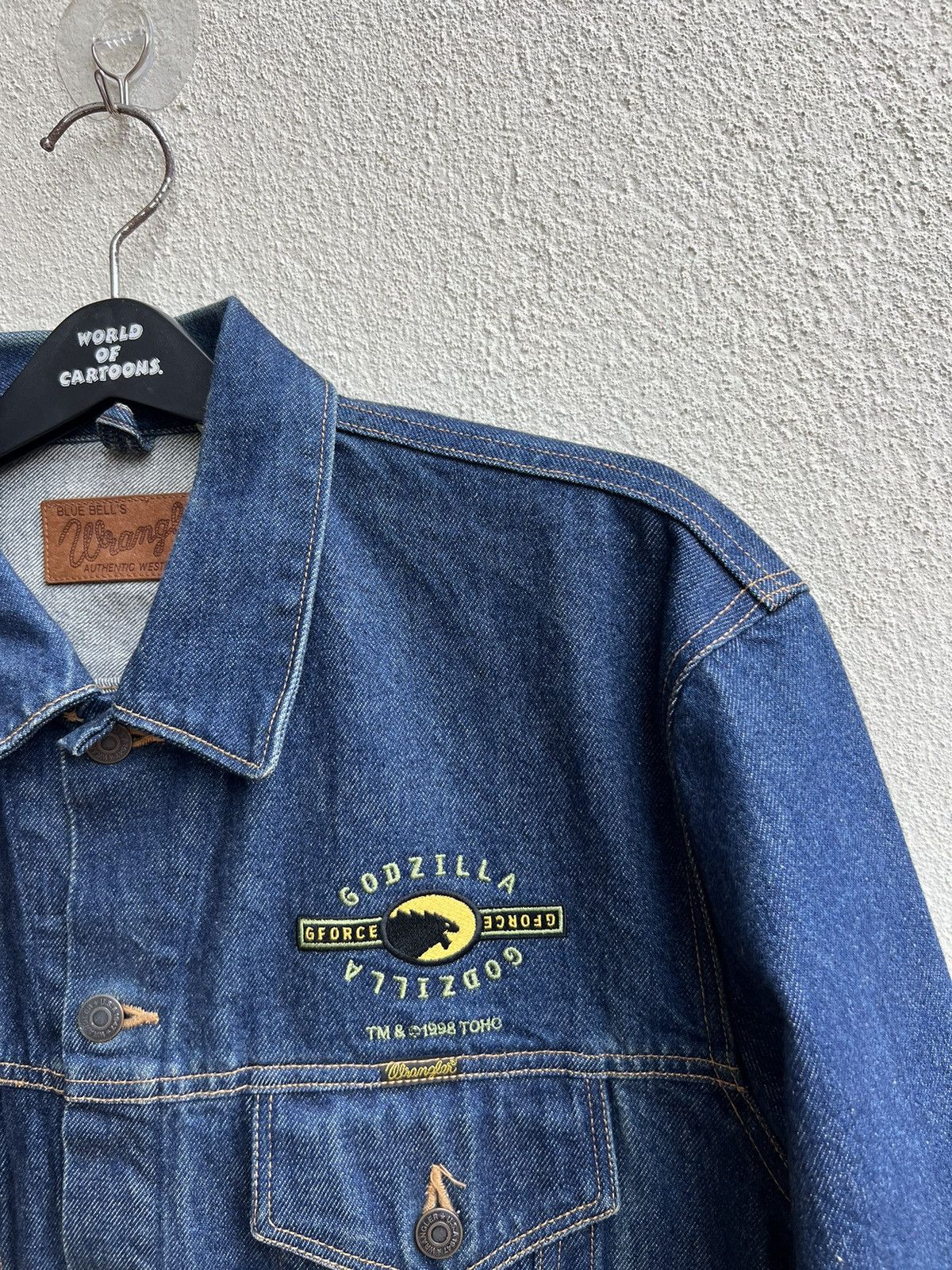 Vintage VTG 90s Wrangler Blue Bell X Godzilla G-Force Denim Jacket Size US L / EU 52-54 / 3 - 8 Thumbnail