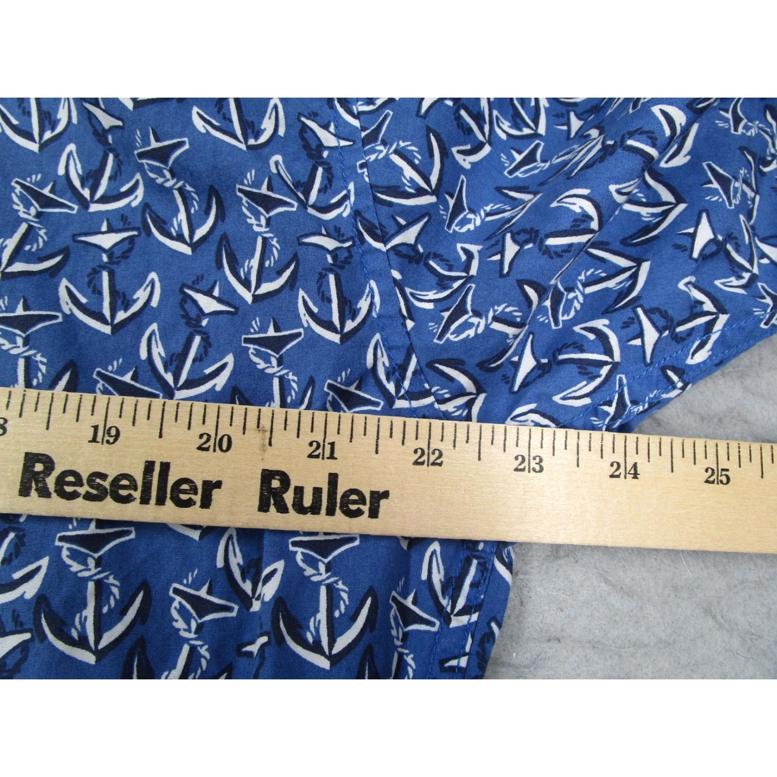 Reyn Spooner Reyn Spooner Shirt Mens XL Blue Anchor Print Nautical Hawaiian Aloha Button Up Size US XL / EU 56 / 4 - 6 Thumbnail